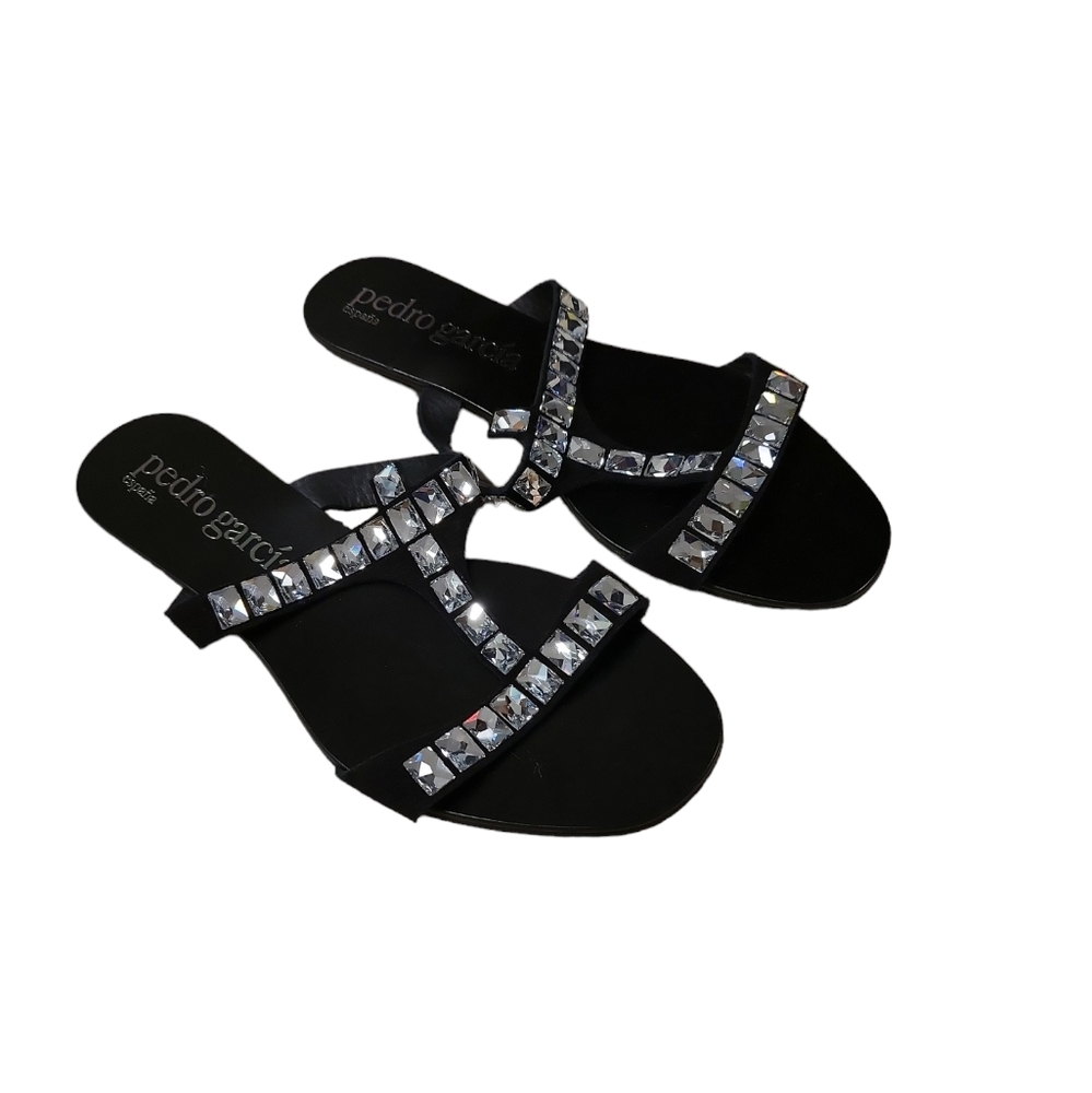 Pedro Garcia leather jeweled sandals